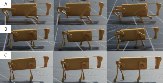 Gait performance of quadruped robots